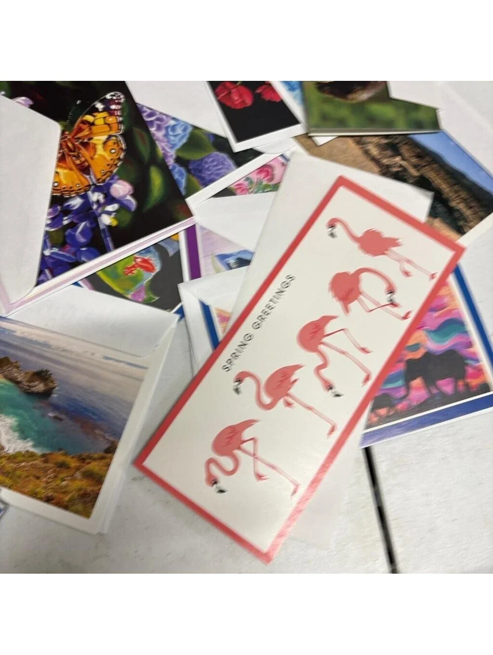 Assorted Greeting Cards Lot with Envelopes Animals Nature Birthday Spring